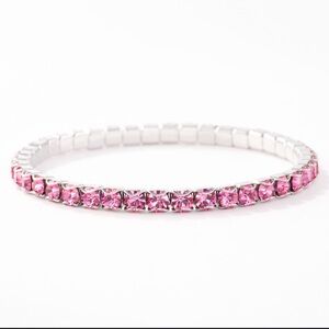 Touchstone Crystal by Swarovski Elegant Pink Gemstone Bracelet